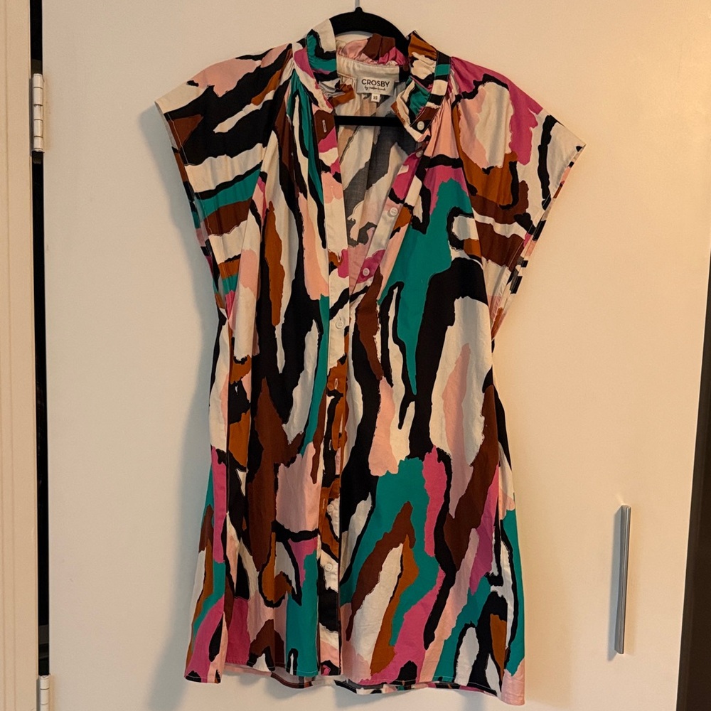 Adorable multicolor shirt dress